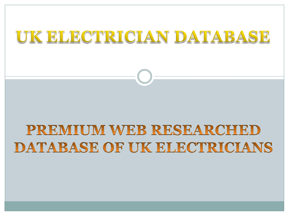 Buy UK Electrician and Electrical Contractor Database