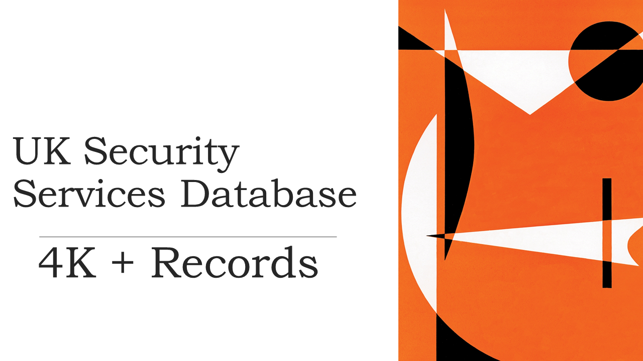 Buy UK Security Services Provider Database