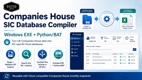 Companies House SIC Database Compiler with Windows EXE and Python BAT editions